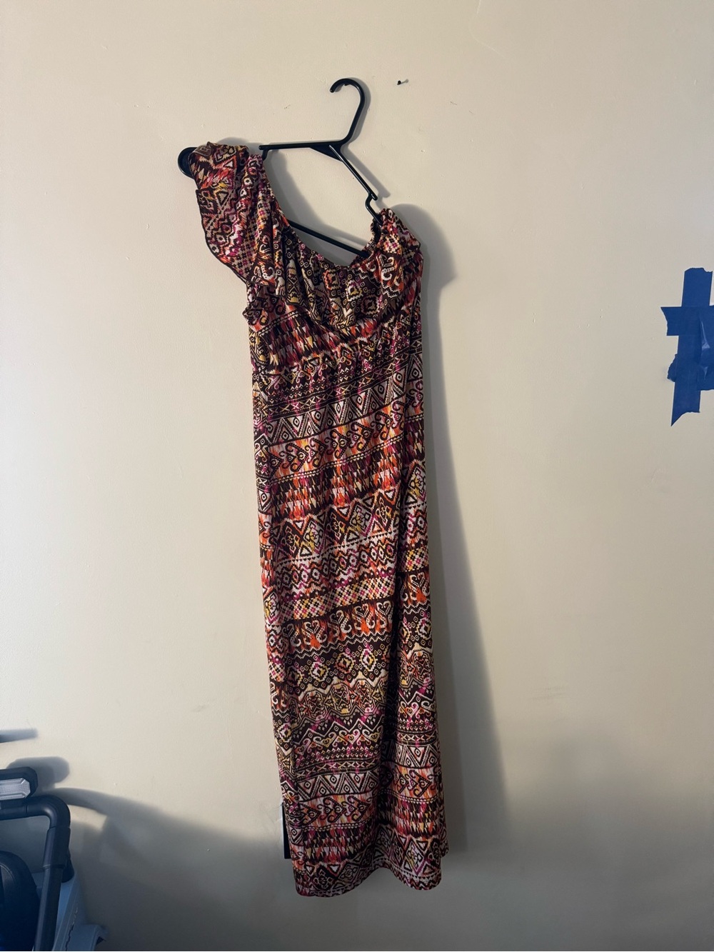 Ultra Flirt Boho Tribal Print Sleeveless Maxi Dress Size Large